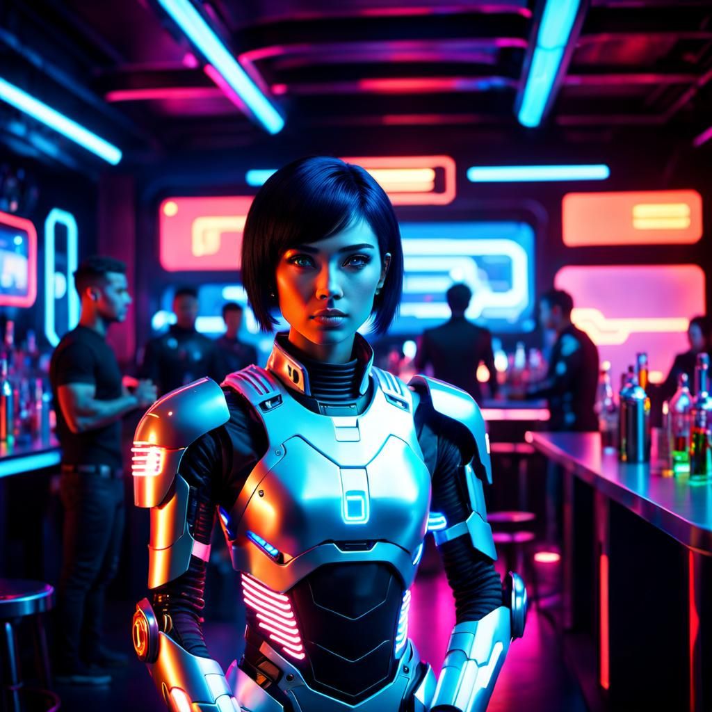 A female cyborg