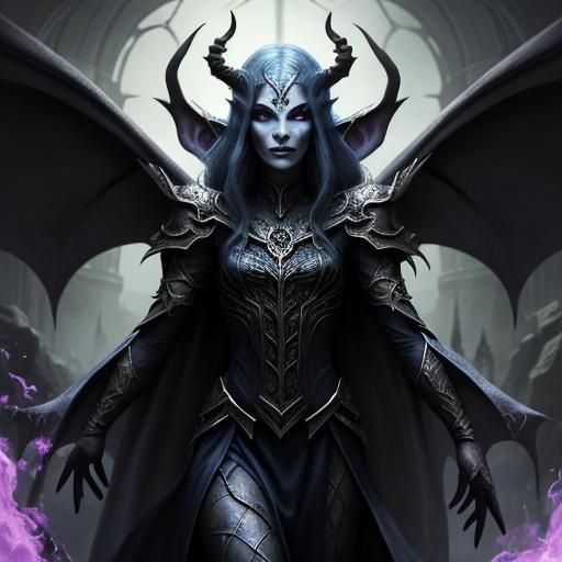 Enchanting Demon Elven Sorceress