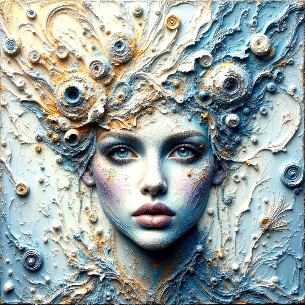 Surreal Dreamscape in Impasto Oil Painting