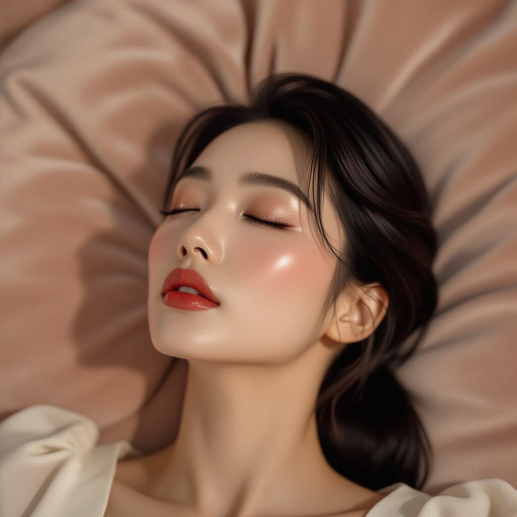 Intimate Portrait of East Asian Woman in Dramatic Light