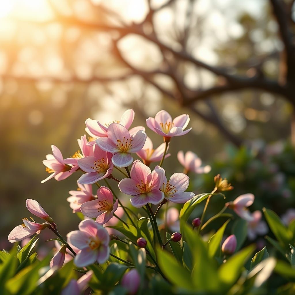Blossoming Spring Wonderland in Vibrant Colors