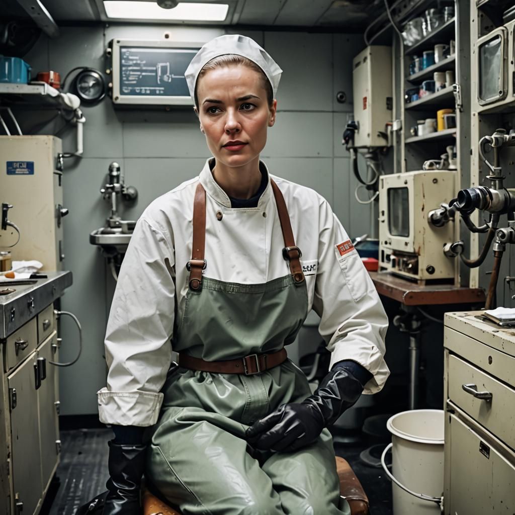 Space Freighter Dental Checkup in Digital Art Style