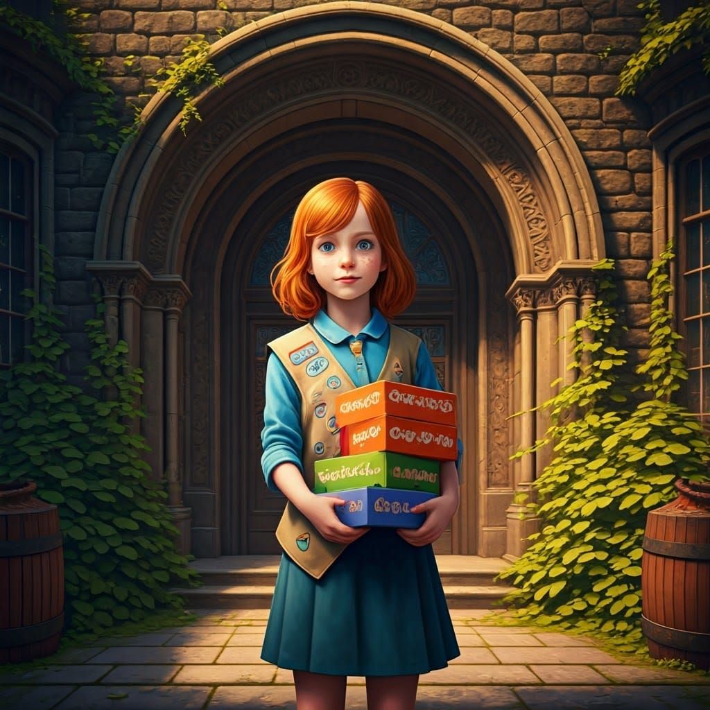 Girl Scout Cookies at Historic Storefront