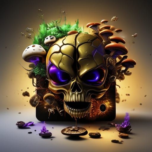 SourMushroom Trading Card in Vibrant Fantasy Art