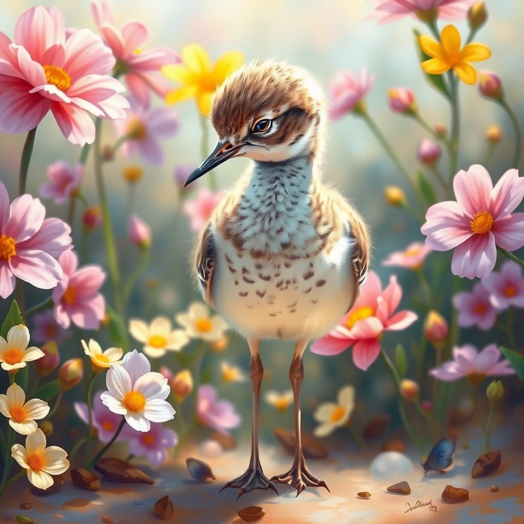 Fluffy Bird, Flowers