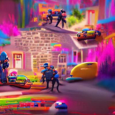 AI Image of Cops and Robbers