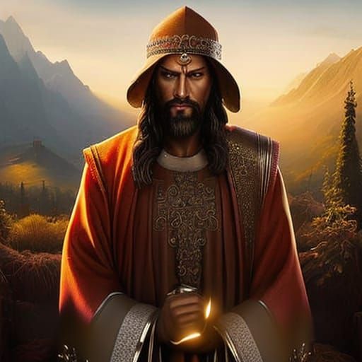 Gangster Jesus Christ: Detailed Matte Painting