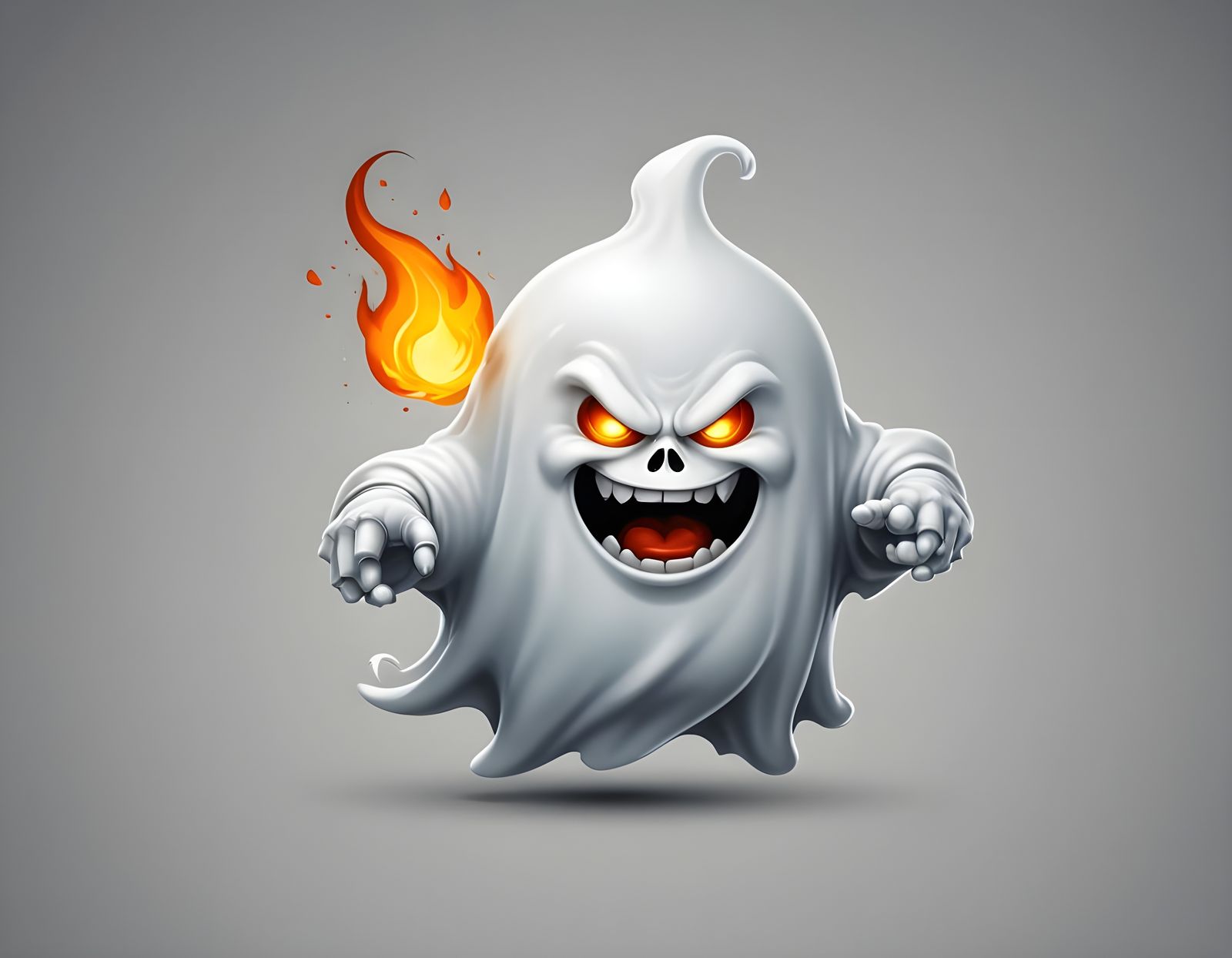 Spectral White Entity as Halloween Icon