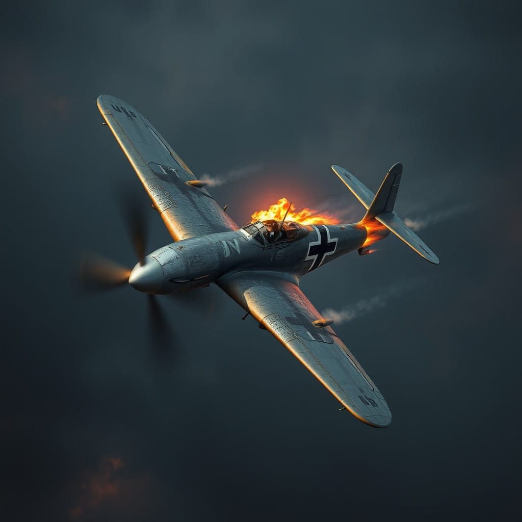WWII Fighter in Fury: Messerschmitt 109 Down in Flames