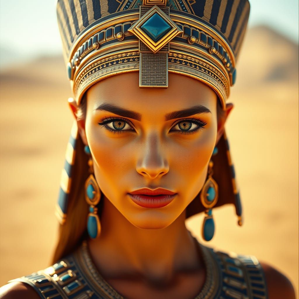 Ancient Egyptian Goddess in Cinematic Film Still