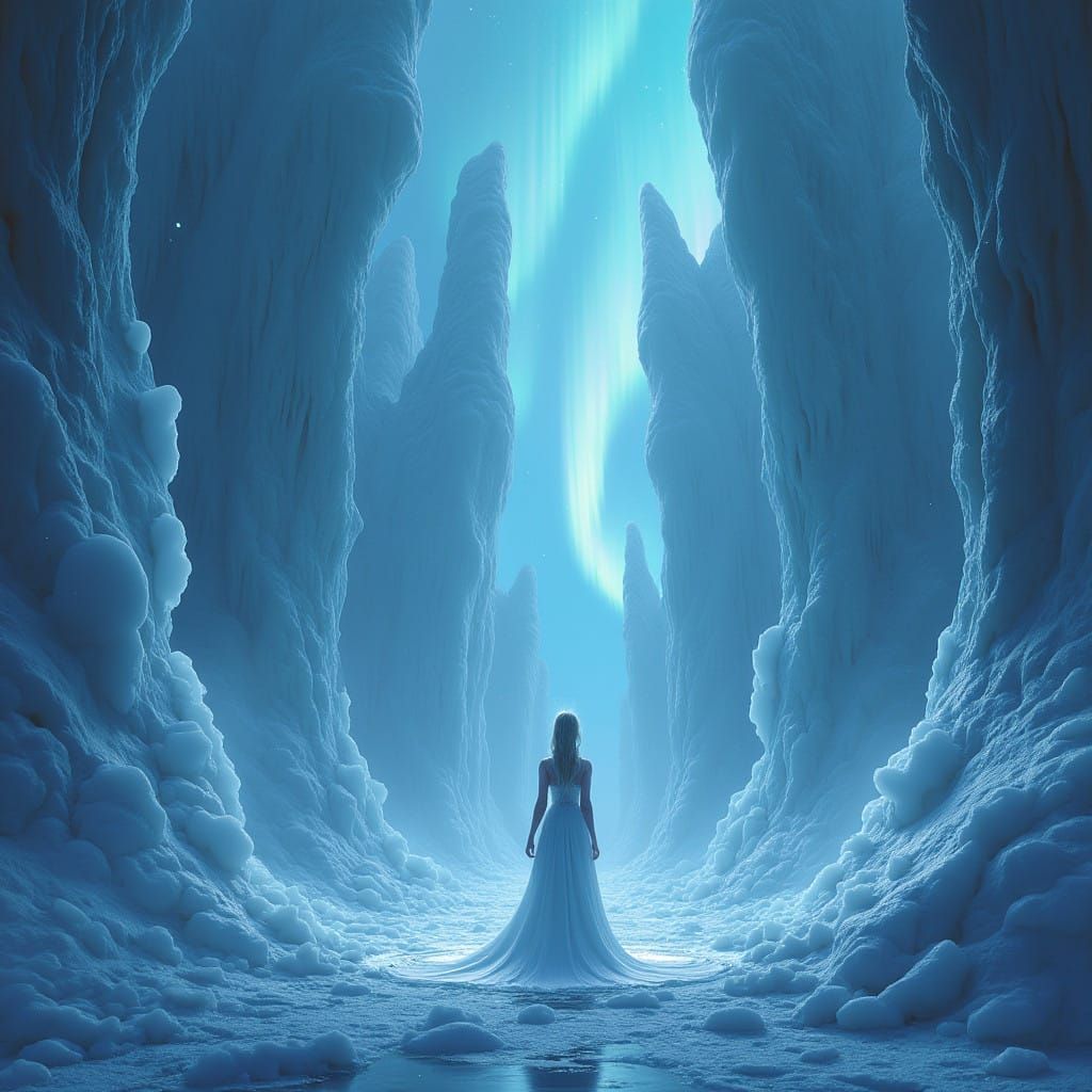 Ethereal Winter Princess in Crystal Caverns