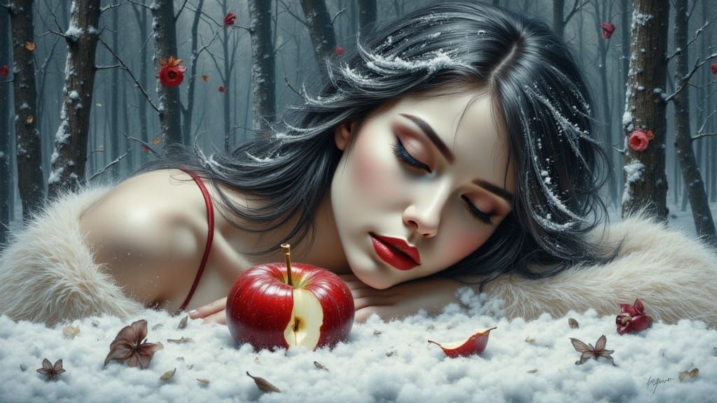 Snow White Portrait in Manhwa Style Speedpaint