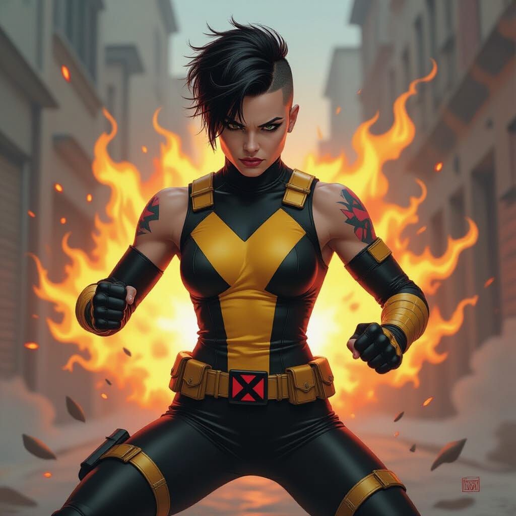 Negasonic Teenage Warhead in Fierce Fighting Stance
