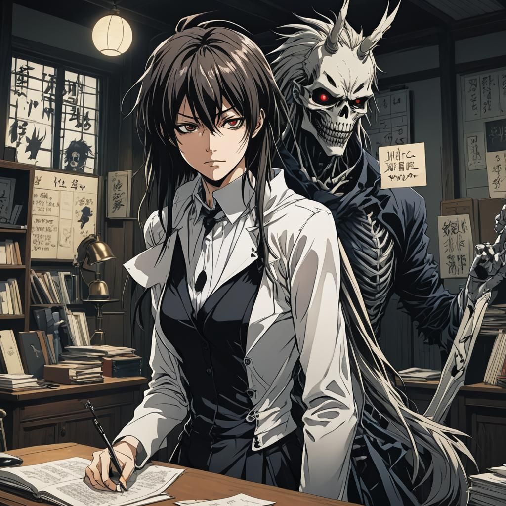 Death Note Inspired Shinigami Manga Scene