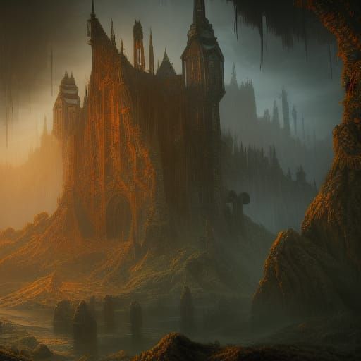 Fantastical Matte Painting in Deep Color