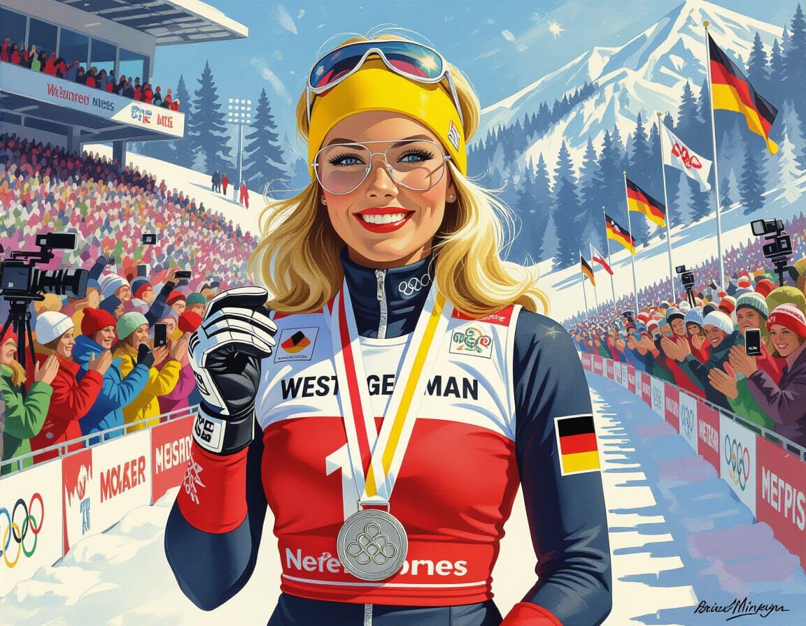 Olympic Skier Wins Silver in 70s Magazine Style