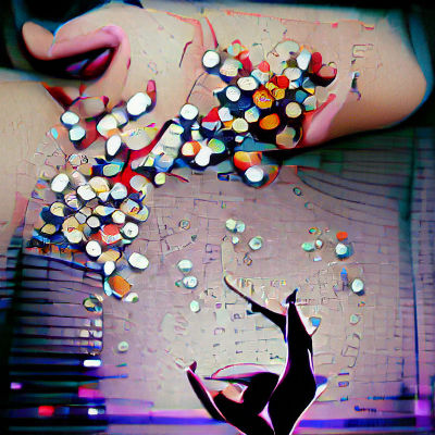 Abstract AI Rendition Based on Short Prompt