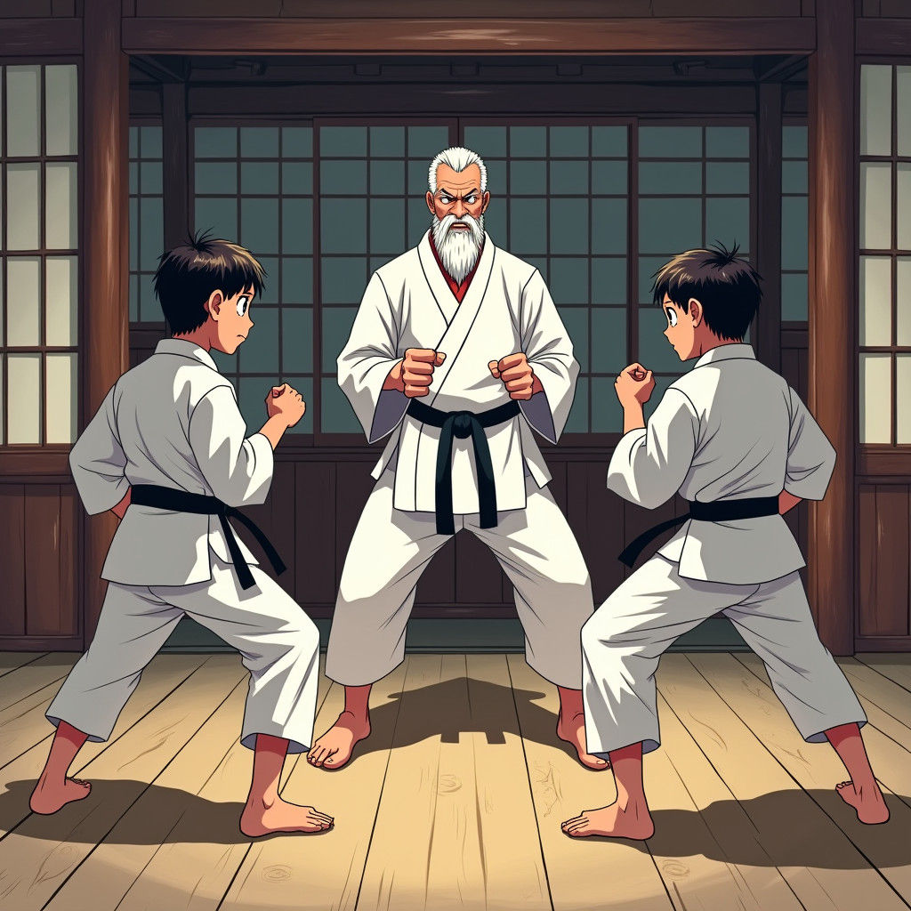 Taekwondo Battle in Ancient Dojo: Anime Key Visual