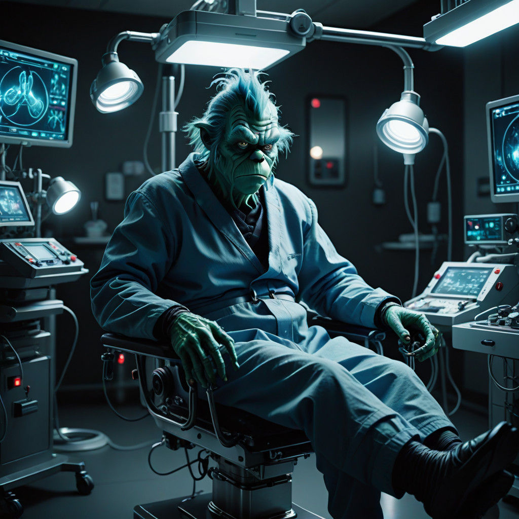The Blue Grinch Undergoes Cinematic Knee Surgery