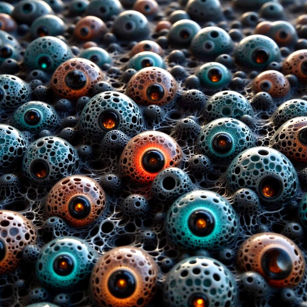 Ethereal Mesh Array in Liquid Reality