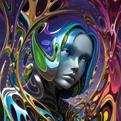 Abstract Geometric Art with Twisting Shapes