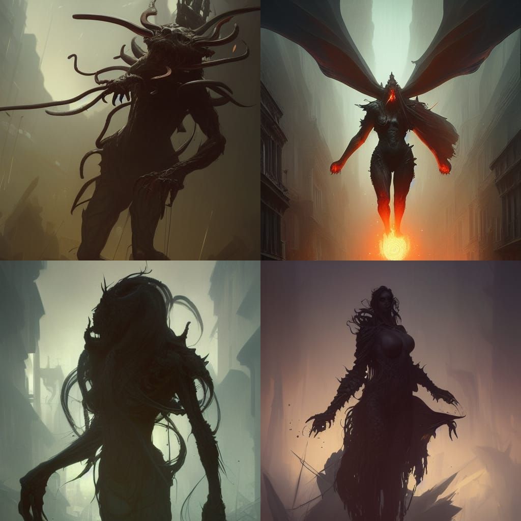 Six-Legged Monster in Dark Fantasy Style