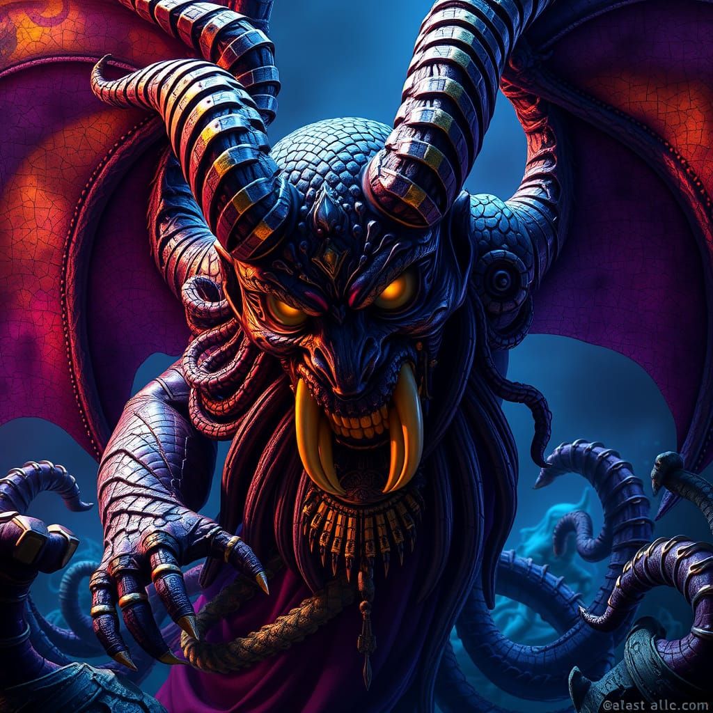 Dark Fantasy Mosaic of Davy Jones