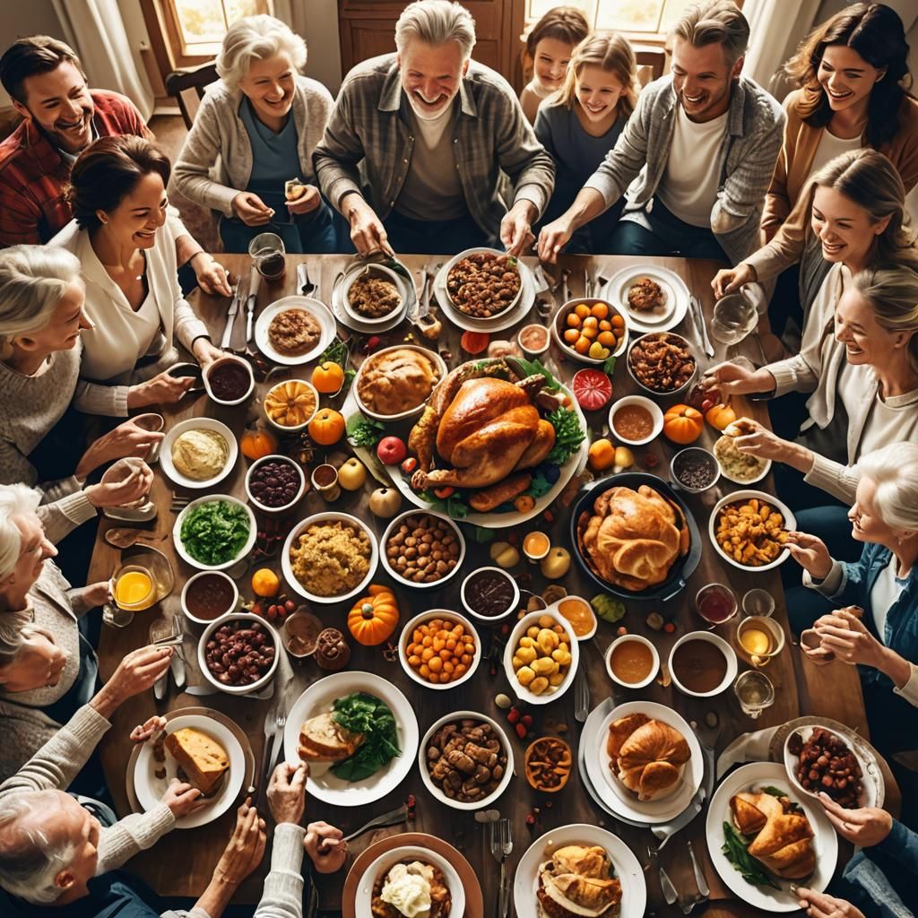 Family Thanksgiving Dinner in Divine Light