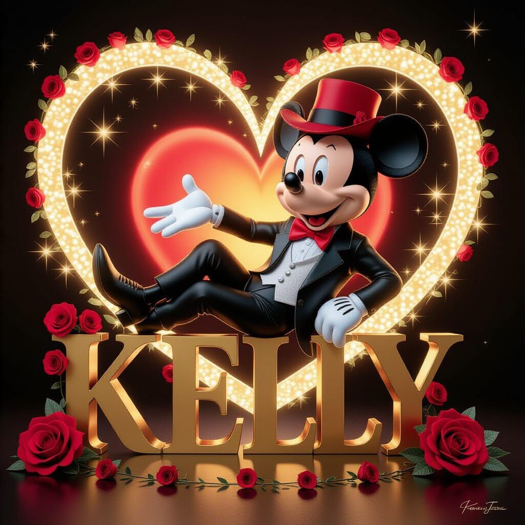 A 3d render of an enchanting beautiful dressed, MickKey moUu...