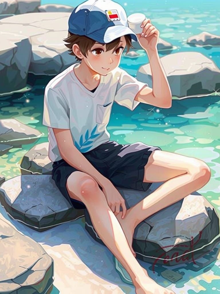 Calm Figure in Nature, Impressionist Style