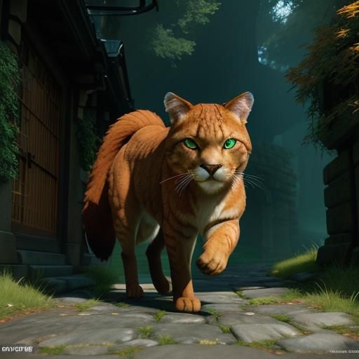 Cyber-Organic Transformer Walks Cobblestone Path in Anime St...