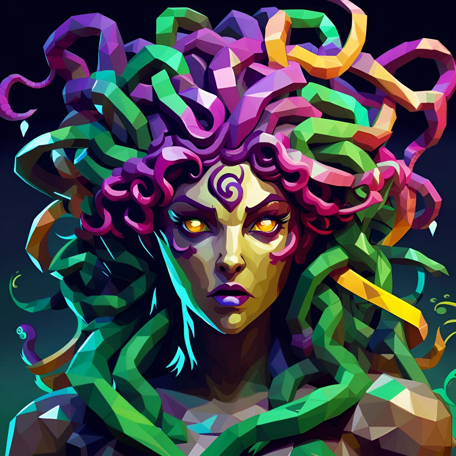 Videogame medusa concept
