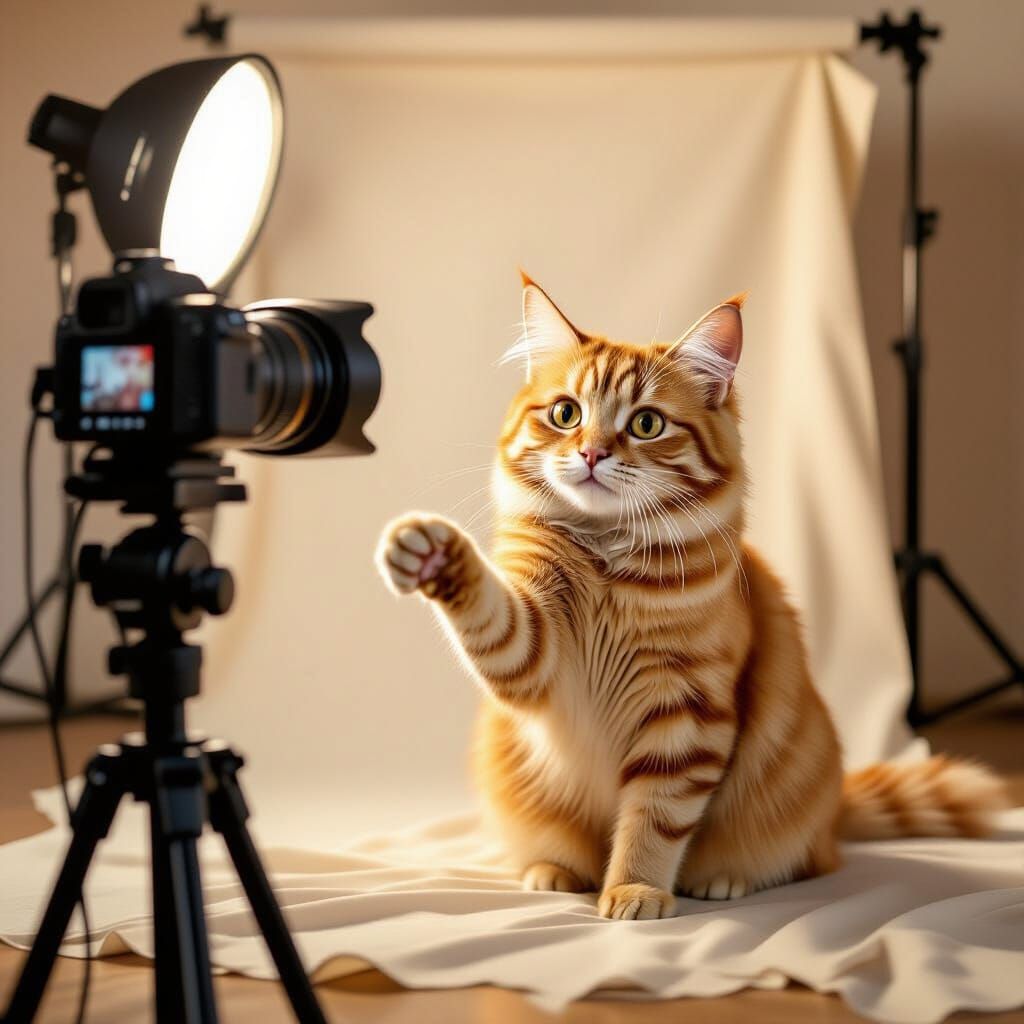 Mischievous Cat Photobombs Portrait Session in Oil Painting ...