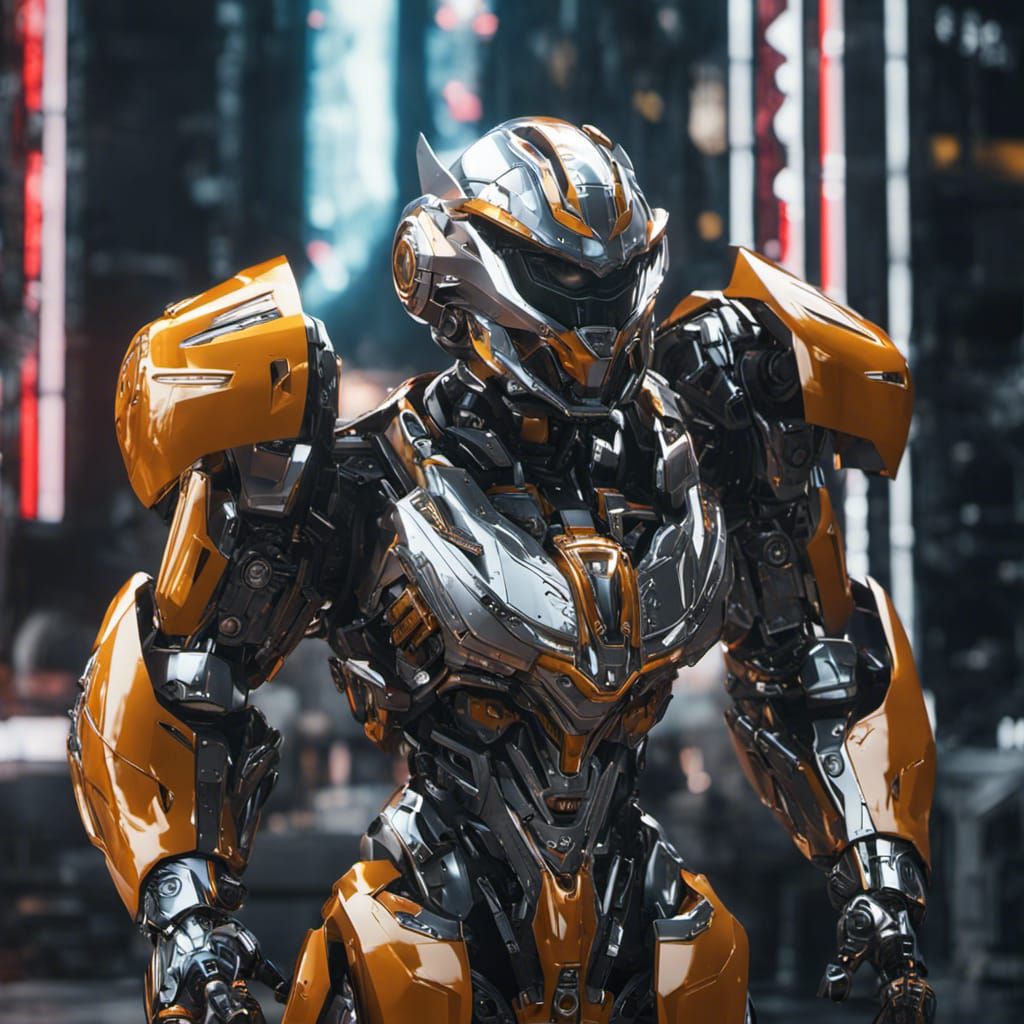 Speed Racer in Futuristic Battle Armor