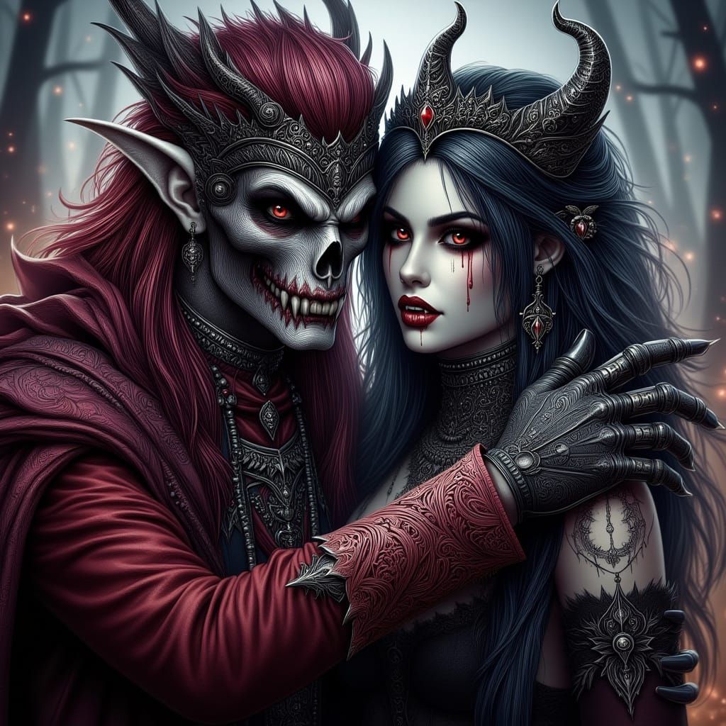 Queen of Hearts and King of Grief: Detailed Matte Painting