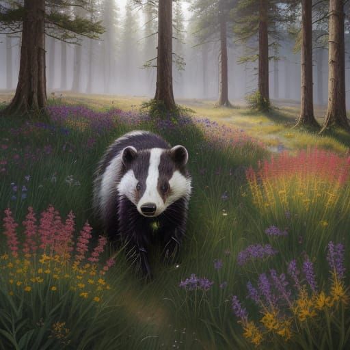 A badger in the Rocky Mountain National Park #4