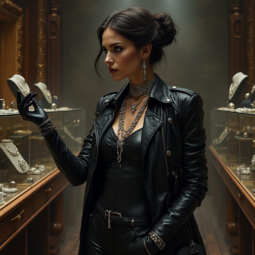 Dark Sorceress Claims Luxury Jewels in Sinister Display