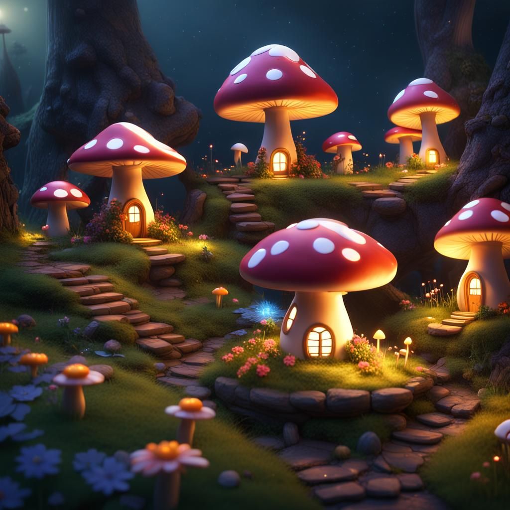 cute fairy village
