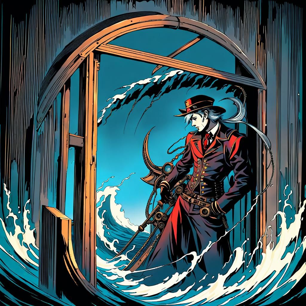 Steampunk Scythe Wielder vs Demon Tendrils