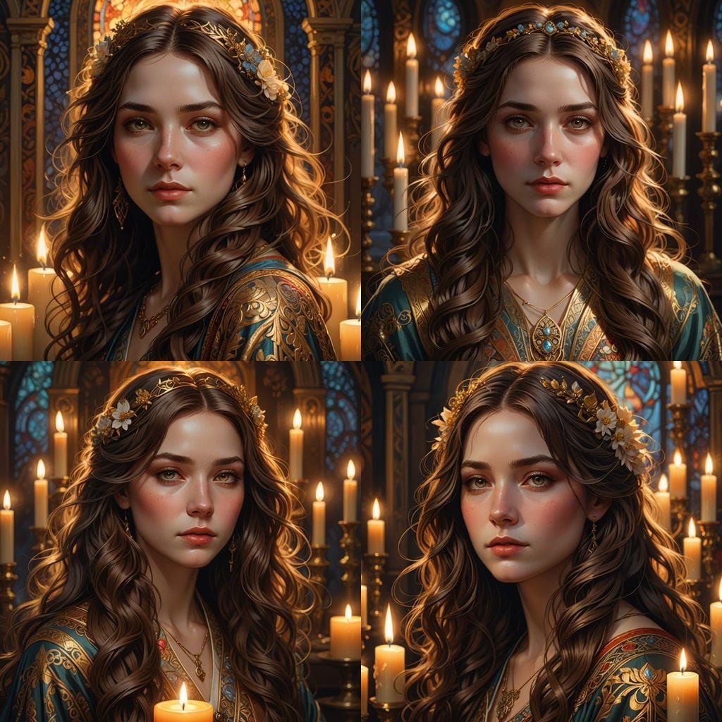 Ethereal Teenage Princess in Triadic Colors