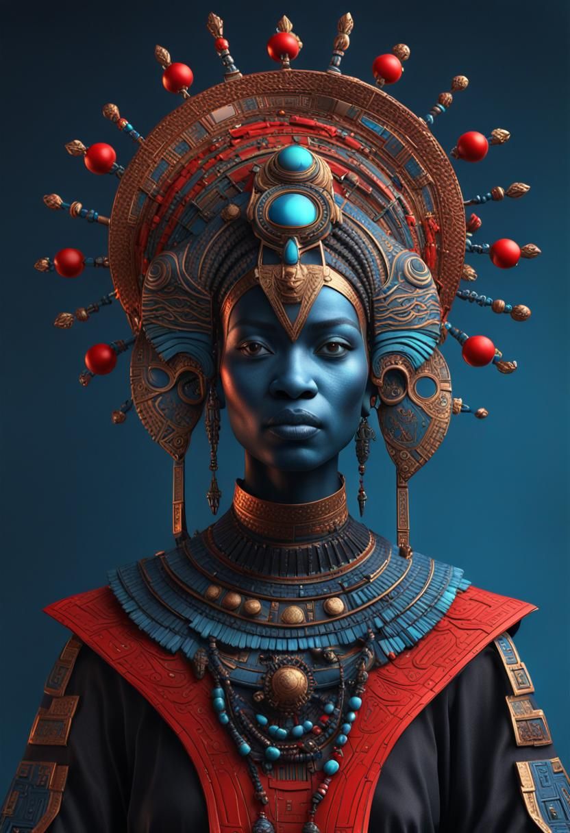 Techno-Shamanic Egyptian Iconography in 3D