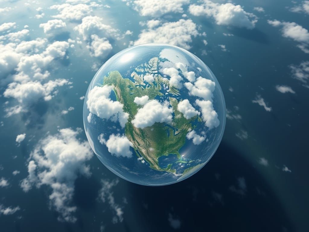 Continent Encased in a Fragile Soap Bubble