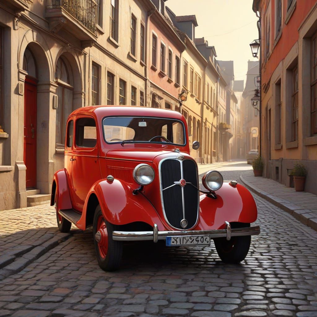 1935 Opel Blitz Vintage Poster Art