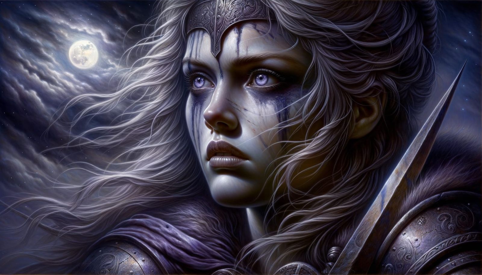 Regal Warrior in Moonlit Majesty