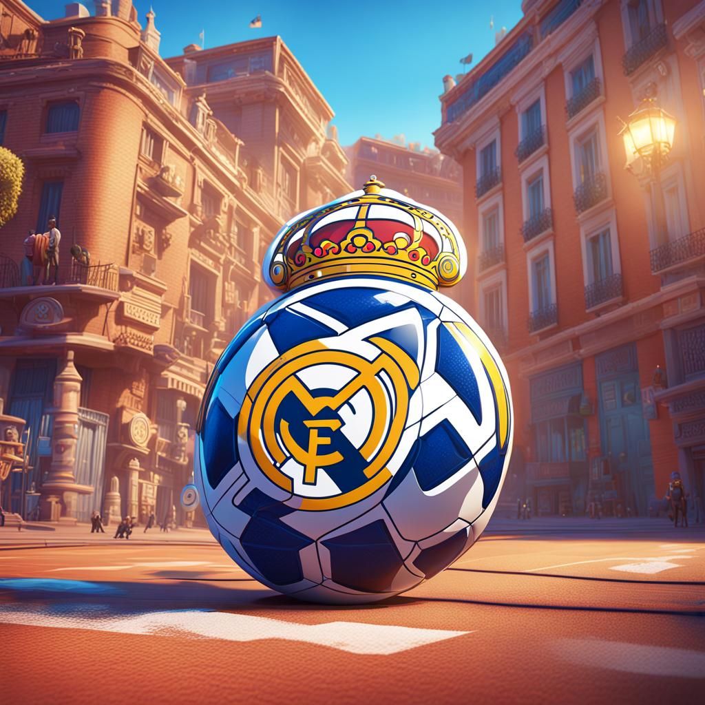 Real Madrid in Pixar-style 3D Rendering