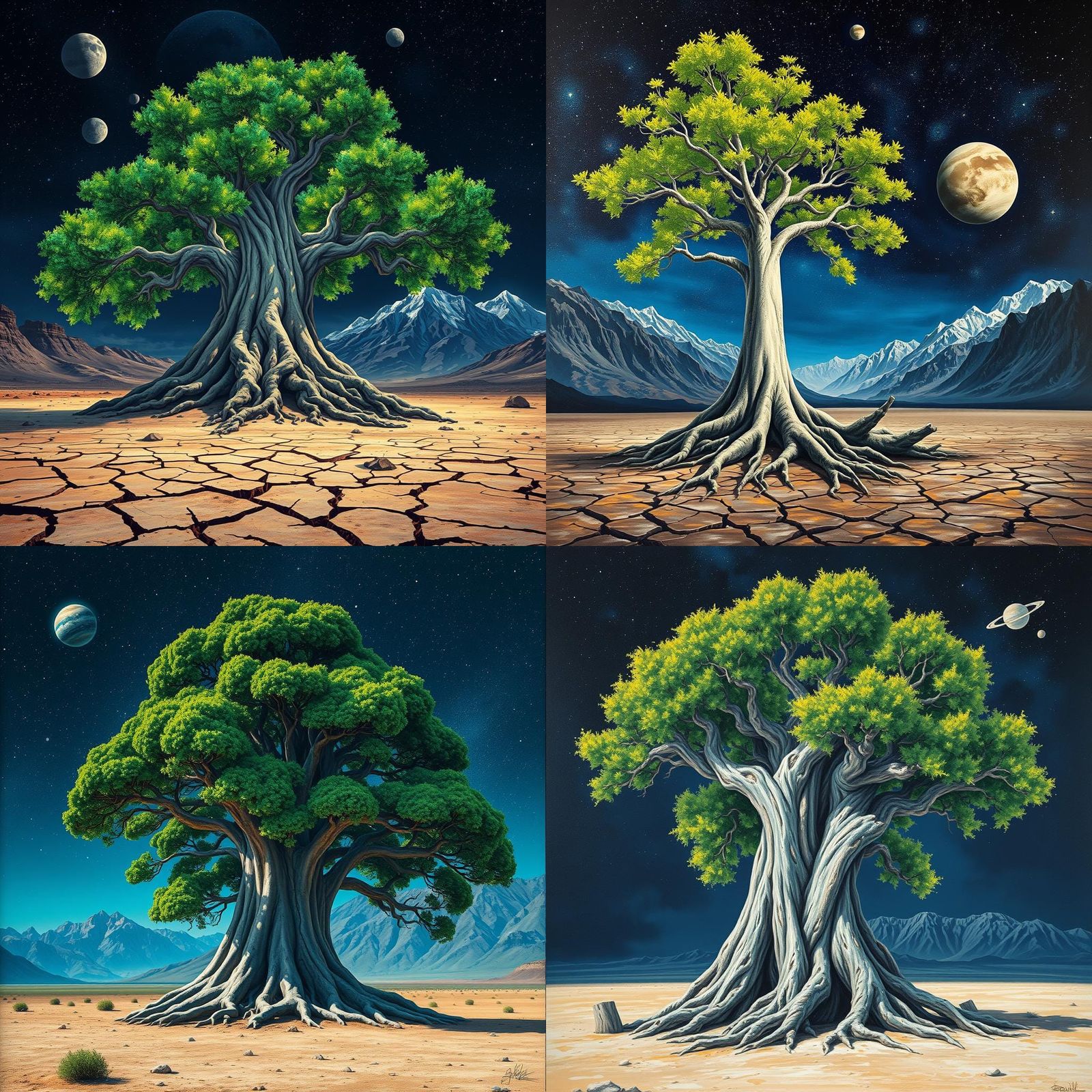 Resilient Tree of Life in Desolate Landscape