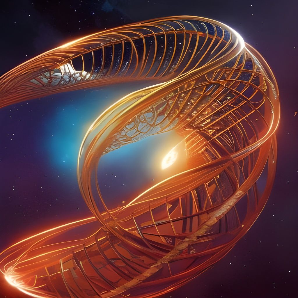 Galactic DNA Helix in Analogous Colors