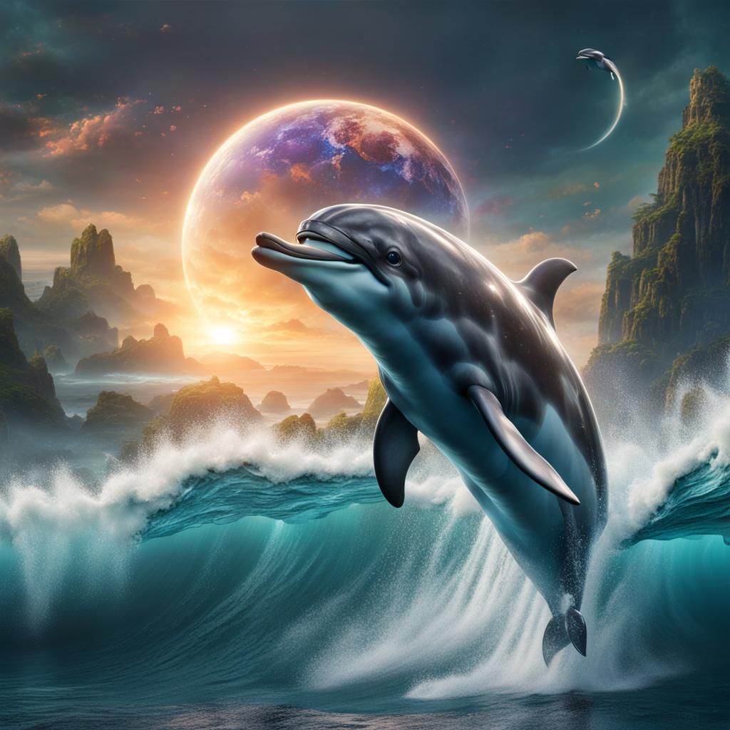 Humanoid Dolphin Sending Love Waves to Earth