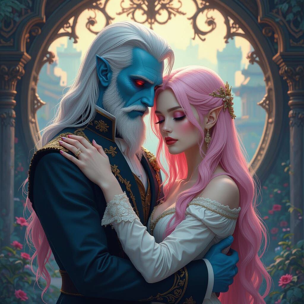 Sci-Fi Embrace in Fantasy Concept Art Style