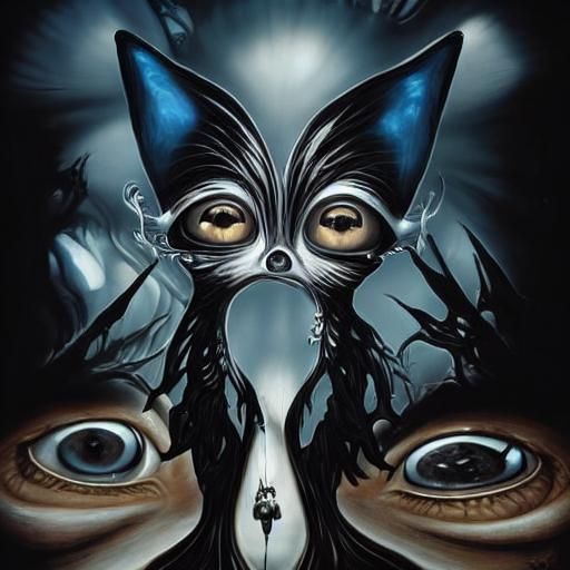 Creepy Faceless Portrait in Gothic Digital Art Style